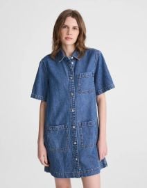 Airy Denim Boxy Mini Shirtdress at Madewell